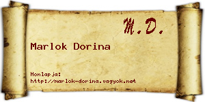 Marlok Dorina névjegykártya