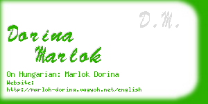 dorina marlok business card